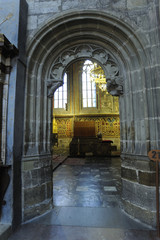 Interior of St Vitus Cathedral in Prague