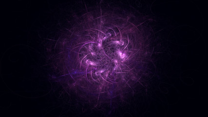 3D rendering abstract fractal light background