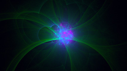 3D rendering abstract fractal light background
