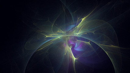 3D rendering abstract fractal light background