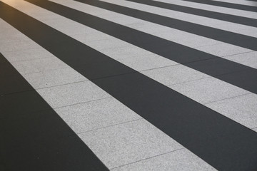 Striped monochrome floor background - perspective line 
