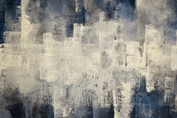 Nahaufnahmefoto einer handgemalten, hellblauen und grünen abstrakten Malerei. Einfaches Bild eines leeren, minimalistischen, einfarbigen Hintergrunds. © Lay Some Eggs