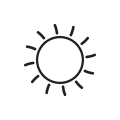 Sun icon vector illustration. Sun with ray symbol.