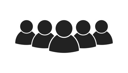 Group of people vector icon. Persons icon illustration.