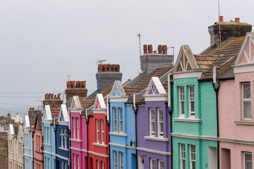 Maisons colorés dans Blaker Street à Brighton