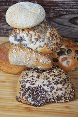Buns with different seeds