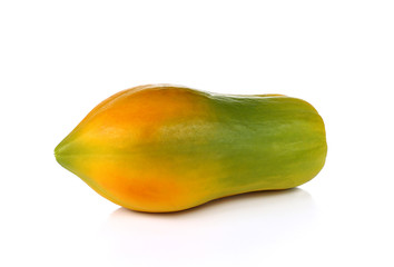 ripe papaya isolated on a white background