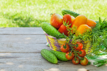 Fresh ripe vegetables
