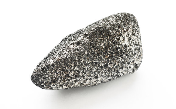 amphibolite black stone isolated on white