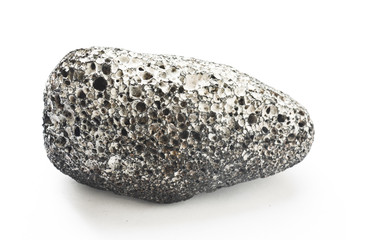 amphibolite black stone isolated on white