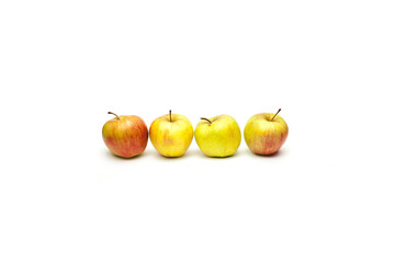 Apple on the white background