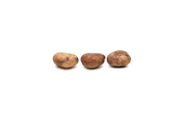Potatoes on white background
