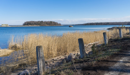 Old military building on the Baltic Sea,District :Estonia, Hara Allveelaevade Sadam