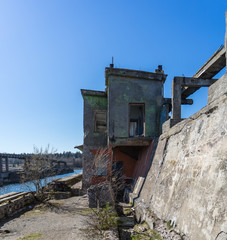 Fototapeta na wymiar Old military building on the Baltic Sea,District :Estonia, Hara Allveelaevade Sadam