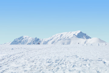 The snow mountains view on Tateyama Kurobe , Beautiful landscape in Japanese Alps,Japan.