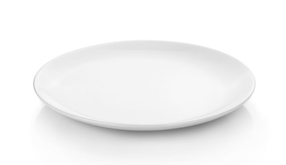 Empty plate. Isolated on white background