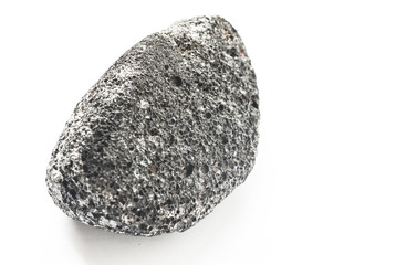 amphibolite black stone isolated on white