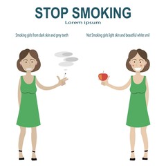 Smoking and non Smoking girl