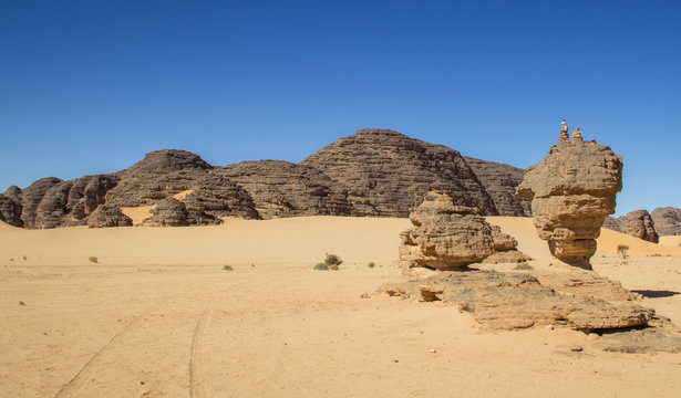Landscape of South Algerian Desert -Tassili N'ajjer