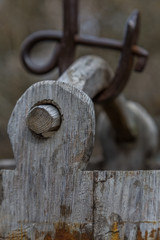 Vintage well bucket close up