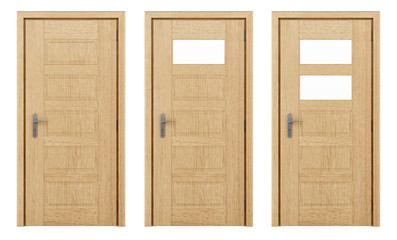 Obraz premium wooden door isolated on white background