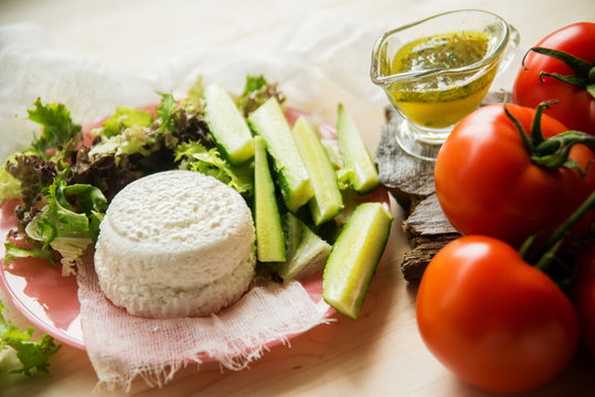 greek salad with cheese olive and tomato