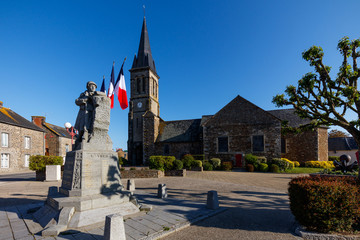 Fototapeta na wymiar Village of Saint-Domineuc, Bretagne France 