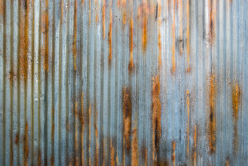 Rusty corrugated iron siding vintage background
