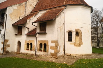 Inside the fortress church of Harman (the 13th century), Brasov,Transylvania, Romania