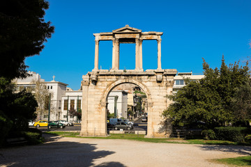 Hadrian's gate, Athens historical center, Greece.