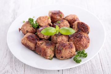 grilled beef meatball