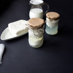 Cheese and natural yoghurt prepared from sweet milk