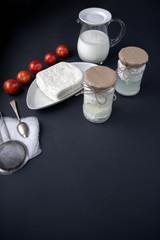 Healthy home-made dairy products for a healthy breakfast