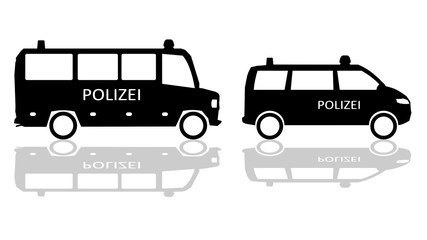 Silhouette Polizei Fahrzeuge