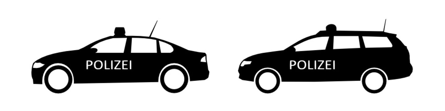 Silhouette Polizei Fahrzeuge