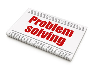 Business concept: newspaper headline Problem Solving