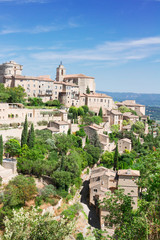 Fototapeta na wymiar Gordes, famouse old town fortress of Provence at summer day, France