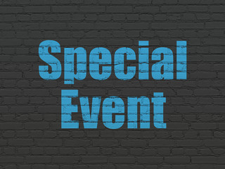Obraz premium Finance concept: Special Event on wall background