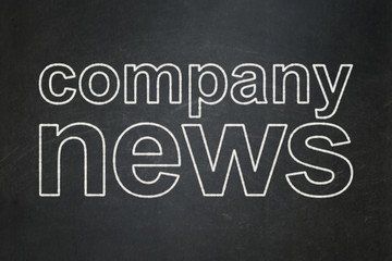 Fototapeta na wymiar News concept: Company News on chalkboard background