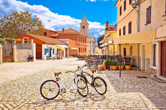 Fototapeta Historic town of Nin cobbled square