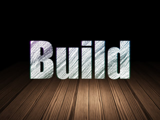 Constructing concept: Build in grunge dark room