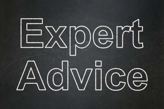 Law concept: Expert Advice on chalkboard background