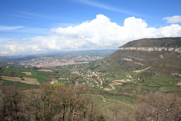 Paysage de l'Aveyron en Occitanie dans le sud de la France