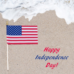 Independence Day USA background with flag