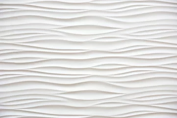 Keuken spatwand met foto Beautiful white wall in the form of waves © pridannikov