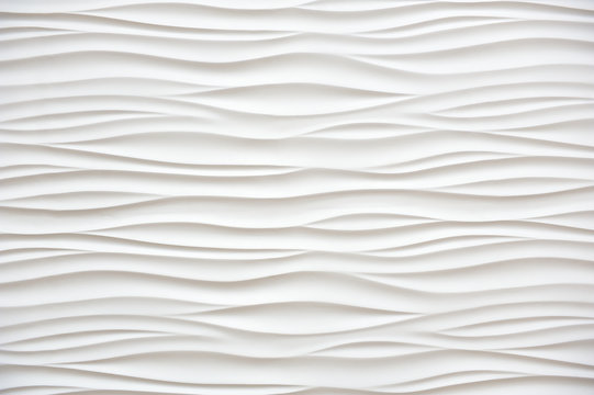 Beautiful white wall in the form of waves