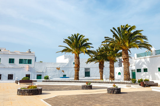 View of the city center of Teguise, former capital of the island of Lanzarote