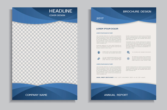 Blue flyer design template