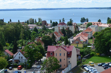 Panorama Giżycka latem/Panorama of Gizycko town in summer, Masuria, Poland  © Pictofotius