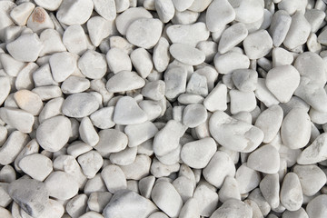 Round natural marble pebbles for construction and design
